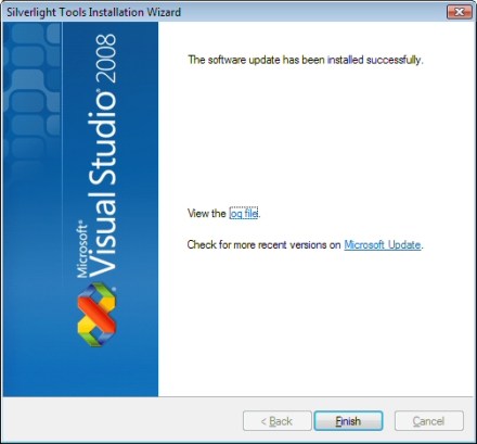 Silverlight Install Complete