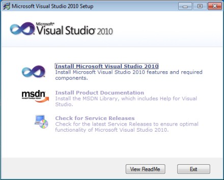 Visual Studio 2010 Installation